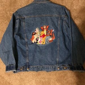 Medium wash oversized Disney denim jacket